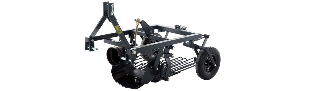 Vibrating tractor-mounted potato diggers with rear discharge on sale;