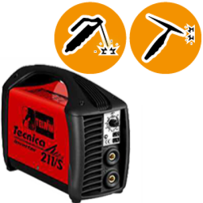 Saldatrici ad inverter MMA + TIG a striscio (opzionale)
