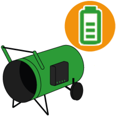 Generatori di aria calda a gas – con batteria