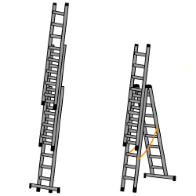 Scale telescopiche in alluminio triple