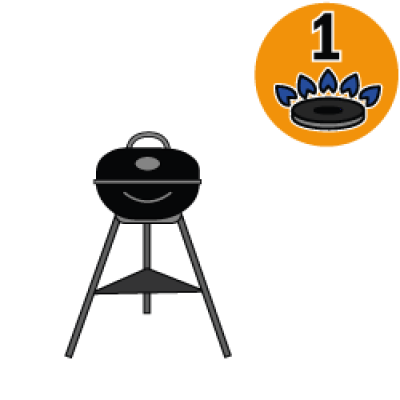 Barbecue piccoli a gas con 1 bruciatore