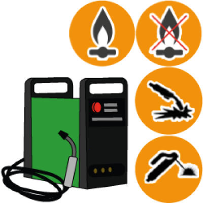 Saldatrici a filo gas/no gas multiprocesso