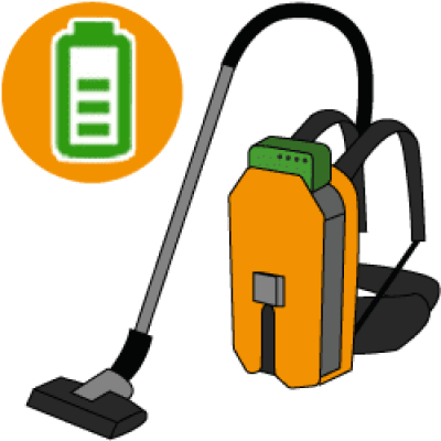 Aspirapolvere a zaino a batteria