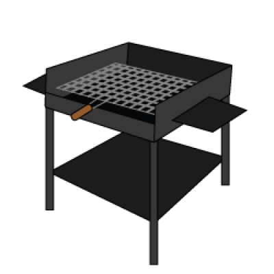 Barbecue a legna senza porta legna