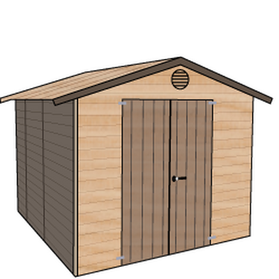 Casette in legno per attrezzi a due falde