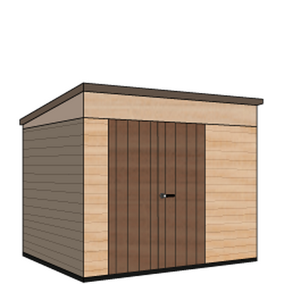Casette in legno per attrezzi a una falda