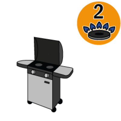 Barbecue piccoli a gas con 2 bruciatori