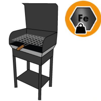Barbecue a gas in lamiera pesante