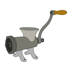 Coltello Tritacarne Con 3 Lame In Acciaio Inox - Per Carne E Preparazioni - Foto 4