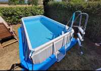Piscina Intex Prisma Frame - Rettangolare 300x175x80 Cm, Con Filtro E Scaletta