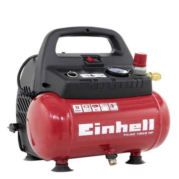 Einhell TH-AC 190/6 OF - Compressore aria elettrico compatto portatile - Motore 1.5 HP - 6 lt