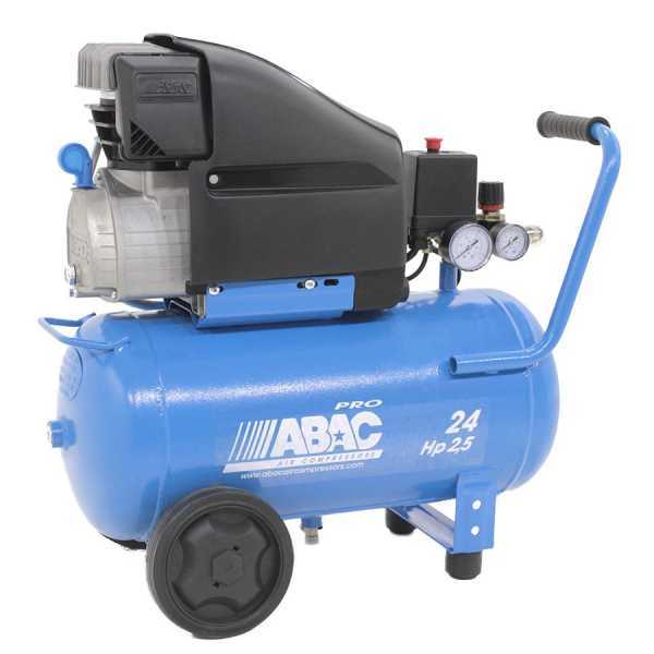 Abac Pole Position PRO L25P - Compressore aria elettrico carrellato - motore 2,5 HP - 24 lt