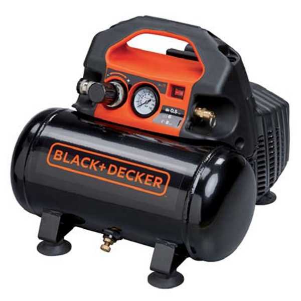 Black & Decker BD 55/6 - Compressore aria elettrico compatto portatile - Motore 0.5 HP - 6 lt