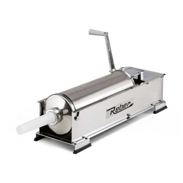 Insaccatrice manuale professionale Reber 8973 N INOX a 2 velocità con carter - Capacità 10 LT in Offerta