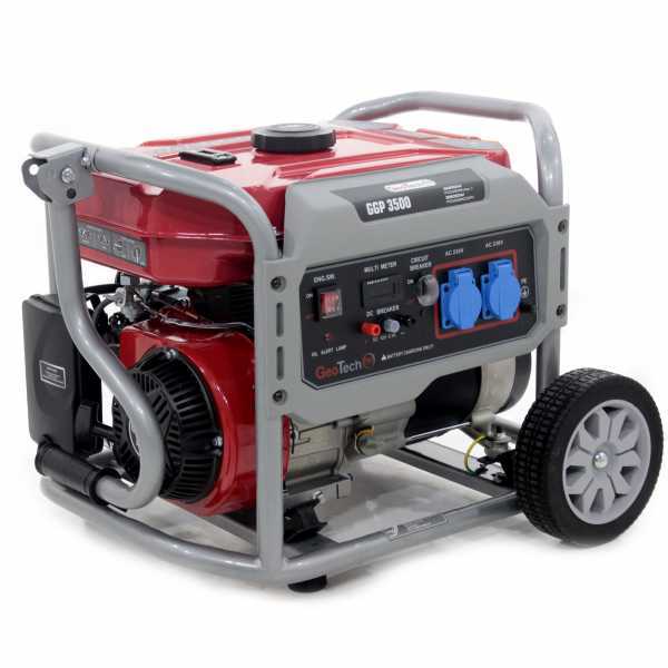 GeoTech Pro GGP 3500 - Generatore di corrente 2,8 KW monofase a benzina - Carrellato
