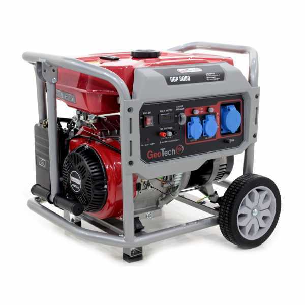 GeoTech Pro GGP 8000 - Generatore di corrente 6,0 KW monofase a benzina - Carrellato