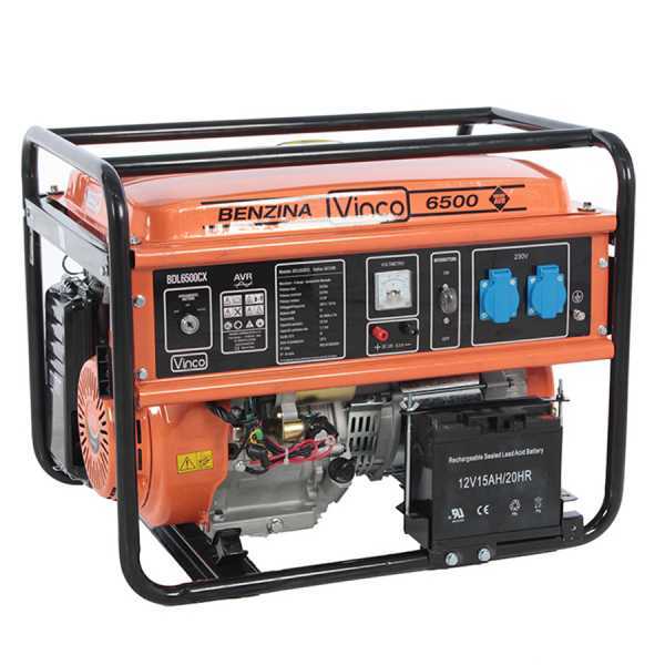 Vinco BDL6500CX AE - Generatore di corrente 5,0 kW monofase a benzina - Avviamento elettrico