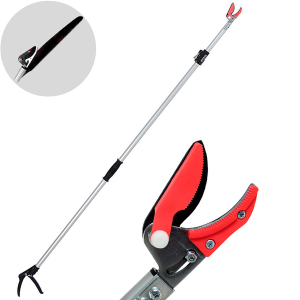 Ausonia - Forbice da potatura ad asta telescopica estendibile da 192 a 302 cm - con seghetto