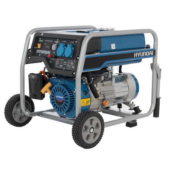 Generatore di corrente 2,5 kW monofase a benzina Hyundai Dynamic HY3000E carrellato