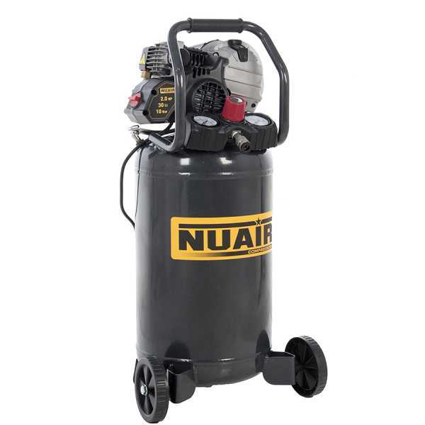 Compressore aria elettrico compatto Nuair FU 227/10/30V motore 2 HP - 30 lt NuAir