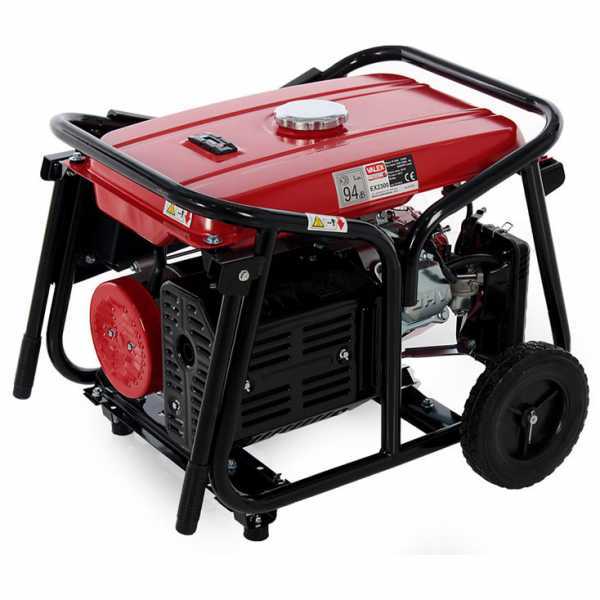 Valex EX 2300 - Generatore di corrente 2,0 KW monofase carrellato - Motore 4 tempi benzina