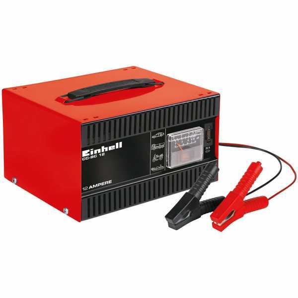 Caricabatterie auto Einhell CC-BC 12 - 12V - batterie auto e moto fino a 200 Ah - Acciaio