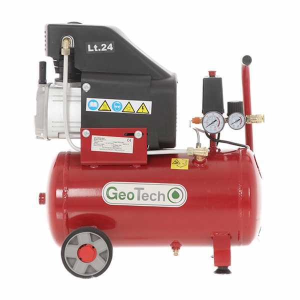 GeoTech AC 24.10.25C - Compressore aria elettrico da 24 lt aria compressa - motore 2.5 HP GeoTech