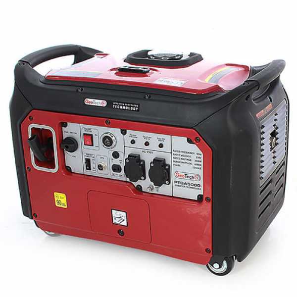 GeoTech PTGA 5000i - Generatore di corrente inverter 3,5 kW monofase silenziato - Avv. elettrico
