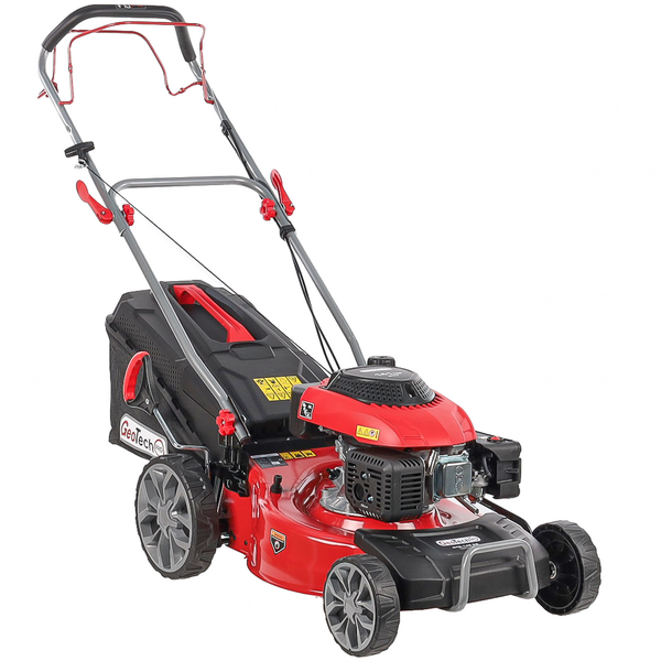 GeoTech-Pro S46-140BG - Tosaerba a scoppio semovente - 2in1: raccolta + scarico posteriore