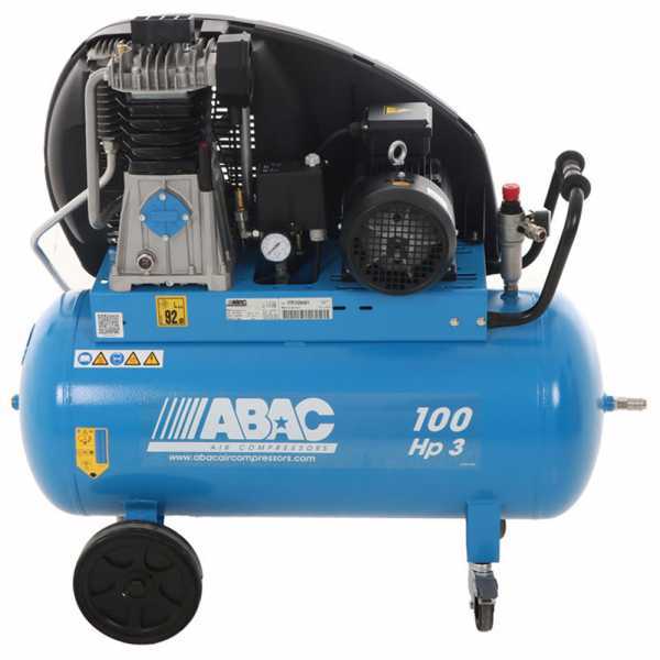 Abac A49B 100 CT3 - Compressore aria trifase a cinghia - 100 lt aria compressa