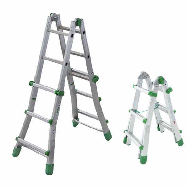 Facal Eurobriko 16, 2x6 gradini, 2.88 m - Scala in alluminio telescopica - Altezza stimata operativa 3.80 m Facal