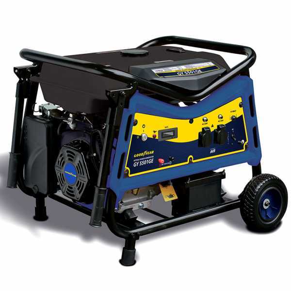 Generatore di corrente AVR 5 kW monofase GoodYear GY 5501GE - carrella Goodyear