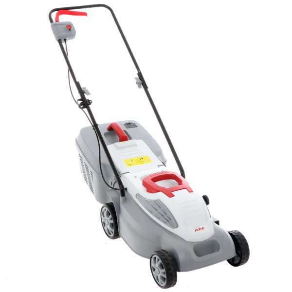 Rasaerba elettrico 1400W IKRA IERM 1434 - cesto da 35 lt + scarico posteriore -  34 cm