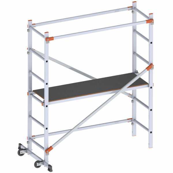 Trabattello mobile in alluminio Gierre Fast&lock 100 - Altezza 1.81 m