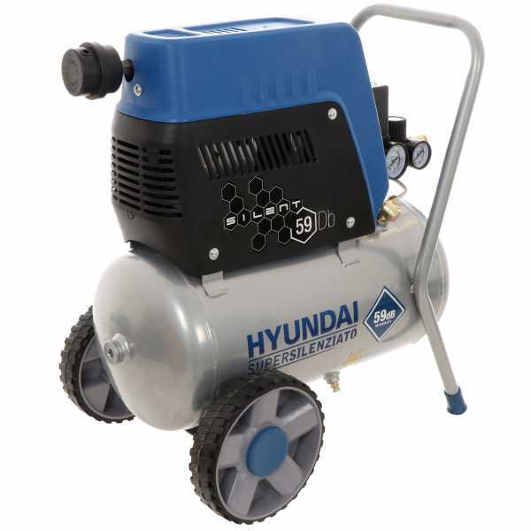 Hyundai KWU750-24L - Compressore aria elettrico supersilenziato oilless - Potenza 1.0 HP