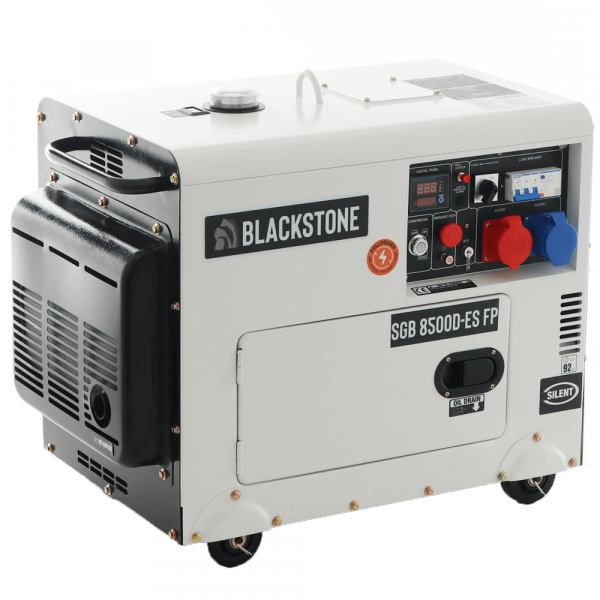 Blackstone SGB 8500 D-ES FP - Generatore di corrente diesel silenziato con AVR 6.3 kW - Continua 6 kW Full-Power BlackStone