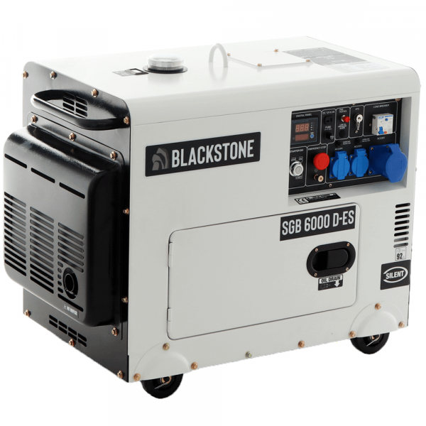 Blackstone SGB 6000 D-ES - Generatore di corrente diesel silenziato con AVR 5.3 kW - Continua 5 kW Monofase