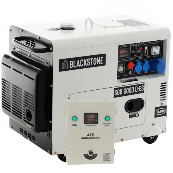 Generatore di corrente diesel monofase Blackstone  SGB 6000 D-ES - Quadro ATS incluso
