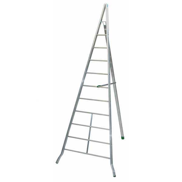 Facal AGRI AG350 - Scala a tre piedi agricola in alluminio,10 gradini, 3.50 mt - da potatura - conica