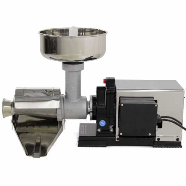 Passapomodoro Reber 9000NP INOX- N.5 - Motore ad induzione professionale da 1200 W - Motoriduttore con ingranaggi in acciaio