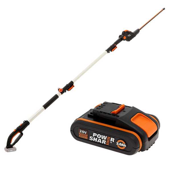 Tagliasiepi su asta di prolunga telescopica elettrico a batteria Worx WG252E