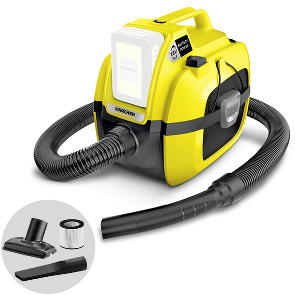 Karcher WD 1 - Aspirapolvere multiuso -18 V - SENZA BATTERIE E CARICABATTERIE