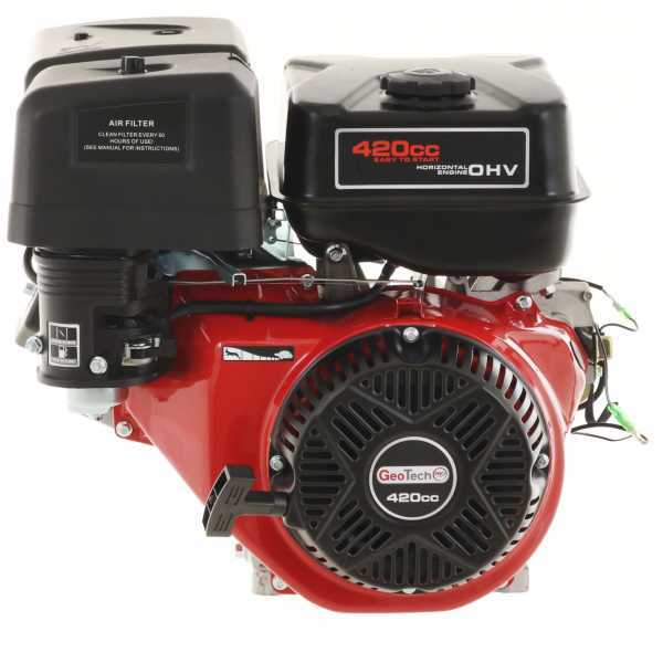 Motore a scoppio GeoTech-Pro 420 cc ad albero orizzontale - Avviamento elettrico GeoTech-Pro