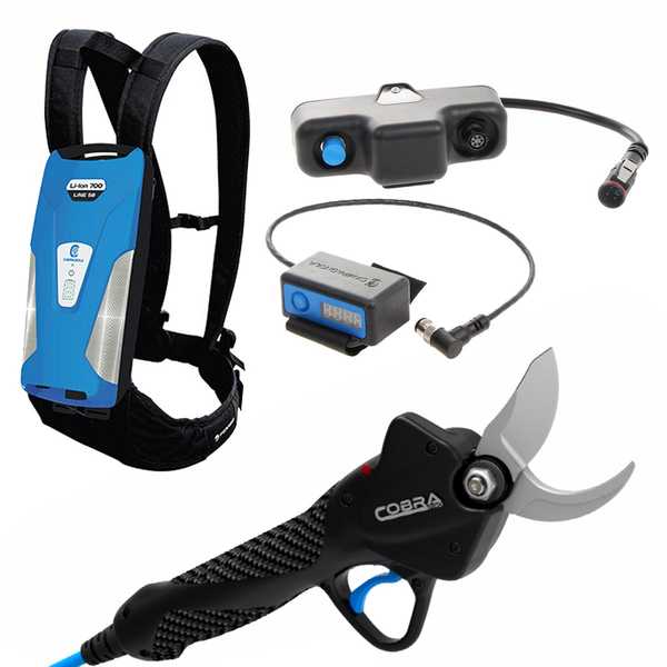 Kit Forbici elettriche da potatura Campagnola COBRA PRO con batteria li-ion 700