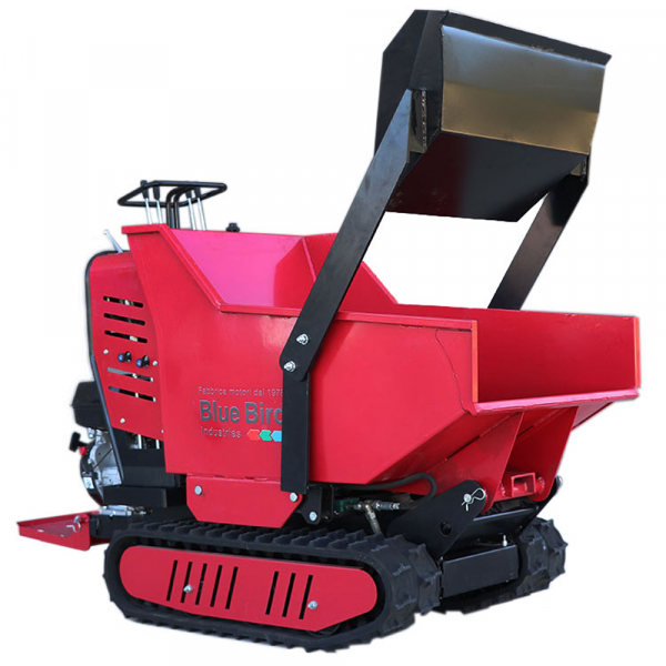 Motocarriola cingolata Blue Bird Trasporter 500DL - Cassone dumper idraulico 500Kg in Offerta