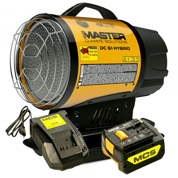 Generatore di aria calda a gasolio a riscaldamento diretto Master DC 61 Hybrid