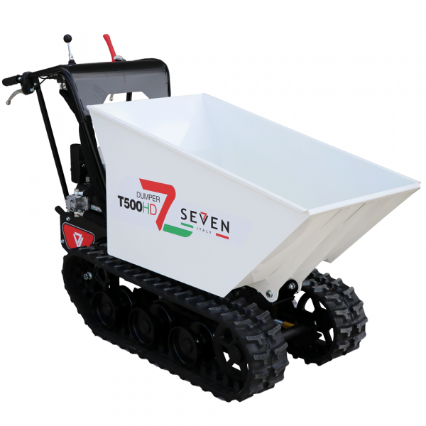 Motocarriola cingolata Seven Italy T500HD GX-E - Cassone dumper idraulico - Portata 500 kg Seven Italy