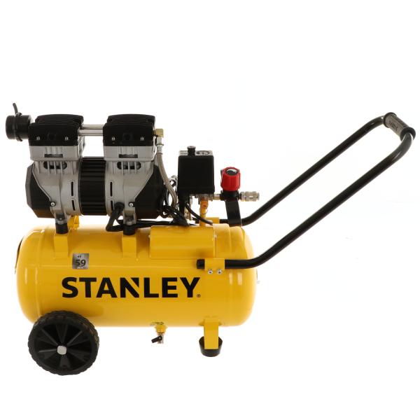 Stanley DST 150/8/24 SXCMS1324H - Compressore aria elettrico carrellato - 24 lt oilless - Silenziato