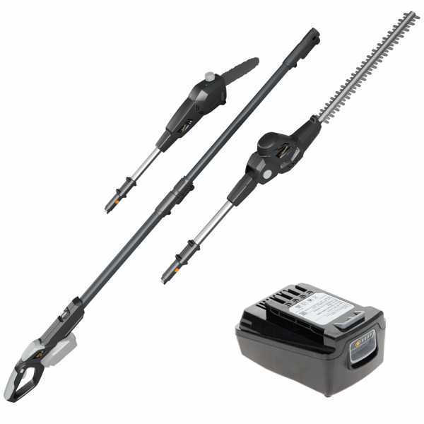 Alpina AMT 20 Li - Potatore su asta di prolunga telescopica a batteria multifunzione - batteria 20V 4Ah