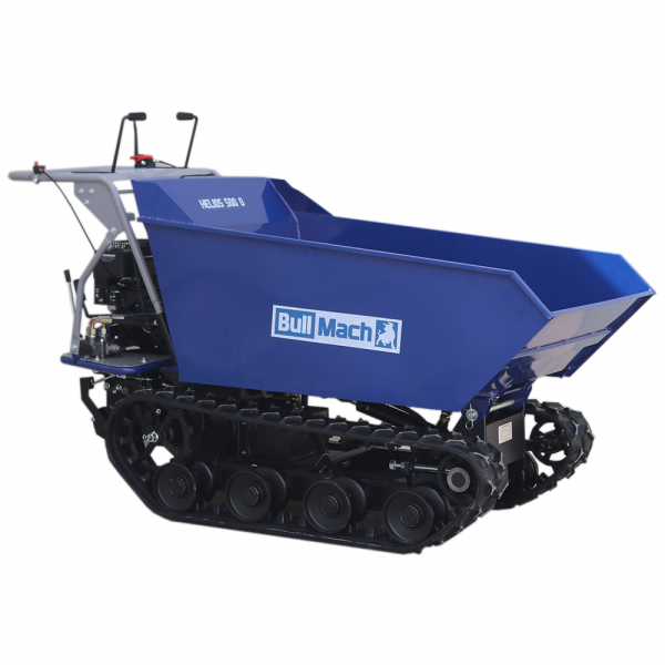 Motocarriola cingolata BullMach Helios 500 D - Cassone dumper idraulico 500Kg BullMach